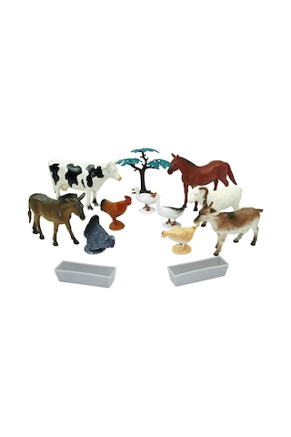 Kovada 13 Parça Çiftlik Hayvanları Seti