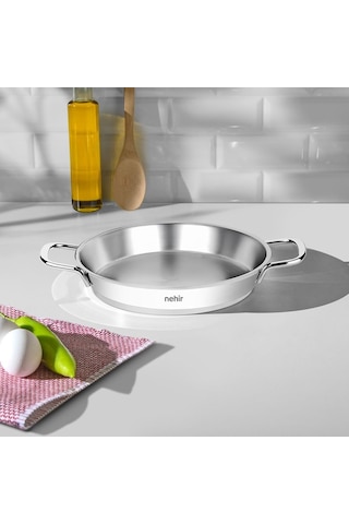 Nehir Silver Çelik İtalyan Omlet Sahan 18 Cm Kapaksız Açık Bakır
