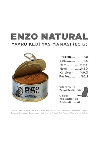 Natural Yavru Yaş Kedi Maması 85 Grx24