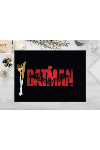 Adawall Home The Batman Black Kumaş Amerikan Servis 4'lü Set Siyah