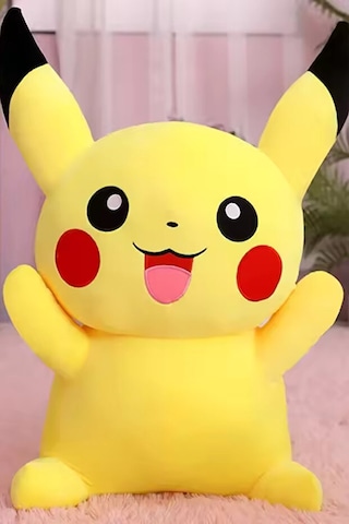 Büyük Boy Pokemon Pikachu Peluş Oyuncak Pokemon Pikaçu Oyuncak 40 Cm Açık Sarı