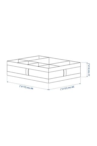 Koyu Gri Renk Bölmeli Çekmece İçi Organizer Kutu 44x34x11 Cm Açık Bej
