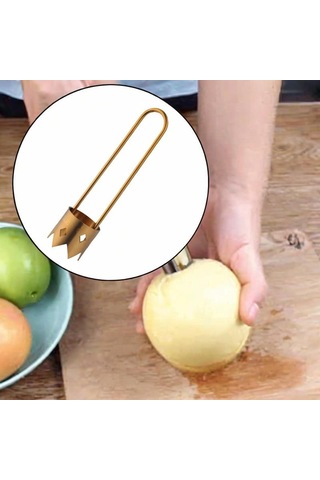 Homyl Meyve Çekirdek Çıkarıcı Oyma Kullanımı Kolay Altın Altın