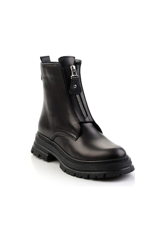 Bambi Siyah Hakiki Deri Kadın Bot & Bootie K02286089903 Siyah