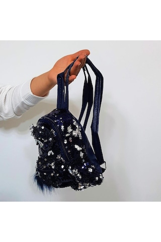 Fiyra Crn Lacivert Pullu Kız Çocuk Sırt Çantası 16cmx20cmx10cm Lacivert