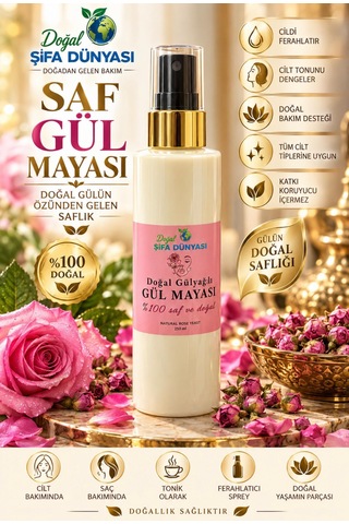 Doğal Gülyağlı Gül Mayası 250 Ml %100 Saf Ve Katkısız Cilt Toniği