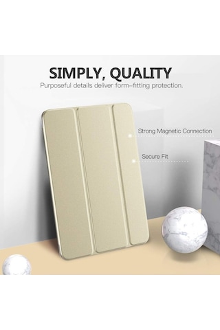 Apple Uyumlu iPad, 8. Ve 9. Nesil 2020 /2021 10.2" Tablet Flip Smart Standlı Akıllı Kılıf Smart Cover