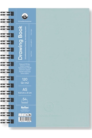 Schoellershammer Drawing Pad Açık Mavi Sert Kapak Çizim Defteri 120 Gr A5 54 Yaprak