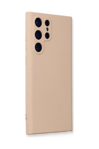 Newface - 944 - Samsung Galaxy S22 Ultra Kılıf Nano İçi Kadife Silikon - Csmo-tex - - Pudra