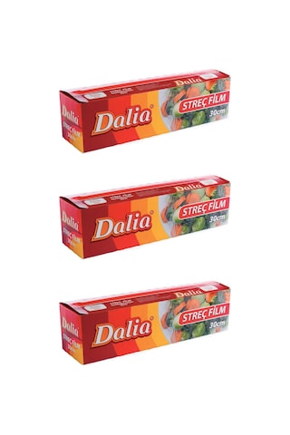 Dalia Şeffaf Mutfak Rulo Streç Film 3 Paket 30 CM x 100 M