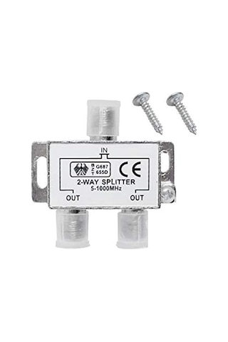 Alfais 4818 2 Li Uydu Çanak Splitter Kablo Tv Rg6 Anten Çoklayıcı Dağıtıcı