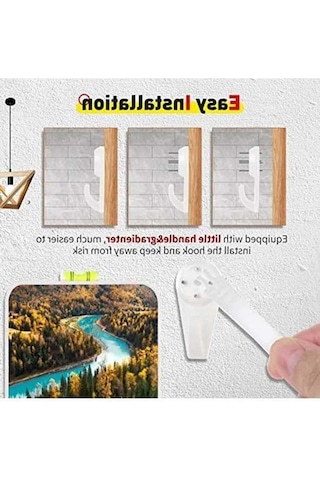 Dancemonkey Hasarlı Duvar Kancaları, Sıva/beton İçin, 40'lı Altın Set, Delme Yok Altın