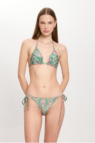 Toosalty Kadın Çok Renkli Etnik Desenli Üçgen Bikini Takımı 25sw007st Çok Renkli