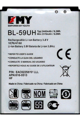 Lg G2 Mini Uyumlu Emy Batarya Bl-59uh