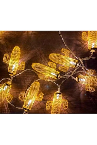 Hdmarketim Kaktüs10'lu Dekoratif Led Lamba (2 Metre)
