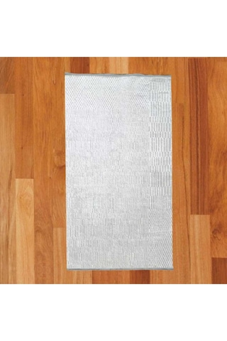 Mikro Geometrik Desenli 200 X 300 Yün Halı Gri