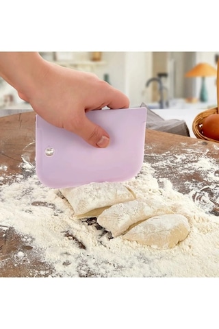 Pasta Hamur Düzeltici Kesici Kazıyıcı Dekoratif 3 Lü Set Çok Amaçlı Pasta Ve Hamur Aparatı Çok Renkli