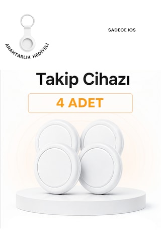 Beylini Tag Takip Cihazı Kablosuz Apple iOS Bul Uyumlu Lisanslı Araç Çocuk Anahtar Takip Sistemi Silikon Anahtarlıklı Akıllı Takip Cihazı Apple iOS Find My Uyumlu 4'lü Paket