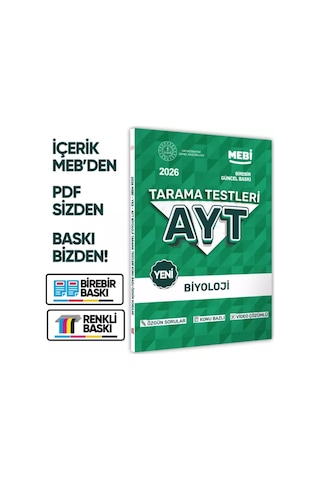 2026 YKS-ayt Mebi-ogm 4lü Özgün Tarama Sayısal (Say) Test Kitabı Seti A4 Boyut Baskı Ücreti