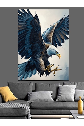 Ahşap Tablo Uçan Kartal Yırtıcı Kuş