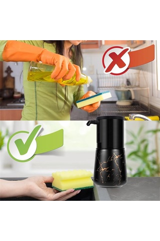 Anjiexun Sabunluk Mutfak, Köpüren Sabunluk Banyo, Siyah Siyah