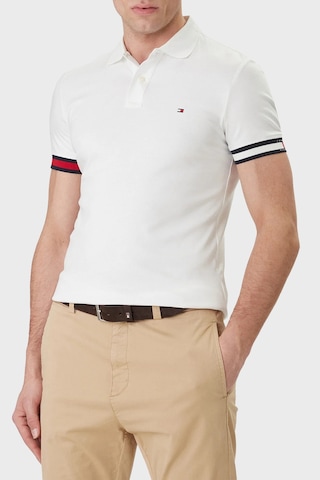 Tommy Hilfiger Erkek Polo Yaka T Shirt Mw0mw42743 Ybr Beyaz