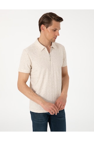 Pierre Cardin Erkek Bej Tişört 50303869-vr011 Bej
