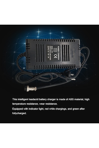 Geeksen 24v Akıllı Kurşun Asit Akü Şarj Cihazı, 14ah Altı Akü İçin, 1.8a Çıkış, Isı Dayanıklı Abs, Yeşil-kırmızı Led Gösterge