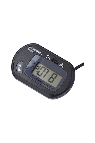 Xindoker Akvaryum Su Sıcaklığı Ölçer - Lcd Ekranlı, Kolay Okunur, 1 C Hassasiyetli, Sıcaklık Aralığı -50 C/+70 C, Su Geçirmez, Plastik, Siyah