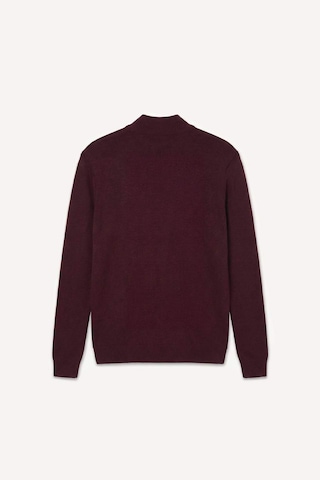 Defacto Standart Fıt Yarım Fermuarlı Bordo Triko Kazak A5184ax26aubr34 Bordo-br34