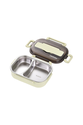 Xiaoqityh- Yalıtımlı Öğle Yemeği Kutusu Çatal Bıçak Takımı Seti Taşınabilir Öğle Yemeği Kutusu