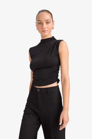 Defacto Slim Fit Dar Kesim Yarım Balıkçı Yaka Kolsuz Bluz F6908ax25aubk81 Siyah