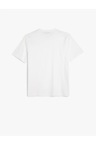 Koton Bisiklet Yaka Pamuklu Regular Fit Kısa Kollu Basic Tişört Beyaz 5sam10063hk Beyaz