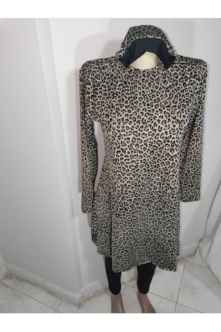 Mesa Mayo Leopar Desenli Elbise Mayo Leopar
