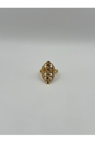 Arnes Jewelry Çelik 22 Ayar Altın Kaplama Ayarlanabilir Yüzük Ar503nes Gold