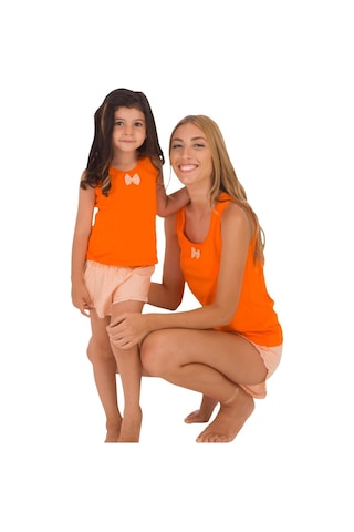 The Don Anne-Kız Turuncu Kız Çocuk Şort Takımı (9-14 Yaş)