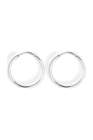 Oya Silver İnce Gümüş Halka Küpe 1.5mm 1.7x1.7cm