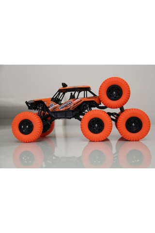 Turuncu Süspansiyonlu Jeep 1:18 6x4 Çeker Off Road Şarjlı Uzaktan Kumandalı