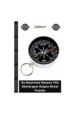 Pusula Paslanmaz Çelik Dayanıklı Kamp Dağcılık Su Geçirmez Hassas Yön Göstergesi Kulplu Metal Pusul