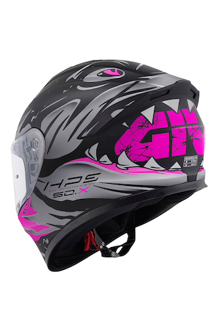 Givi 50.x Sharkbıte Motosiklet Kaskı Mat Siyah-mat Gri-mat Pembe