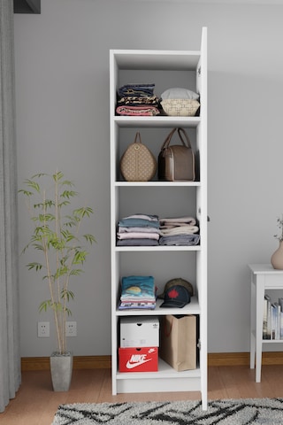 Ladik Beyaz Tek Kapaklı Gardırop 180-45-45 Cm Çift Yönlü Kapak