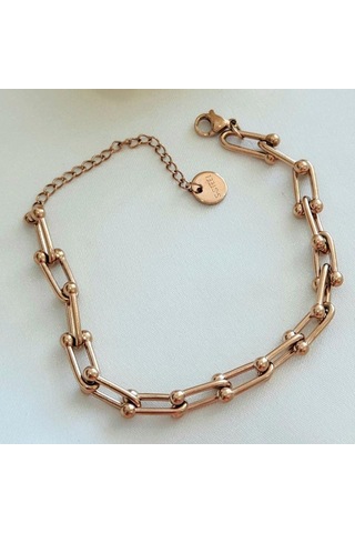 Tfny Rose Gold Çelik Bileklik Çok Renkli