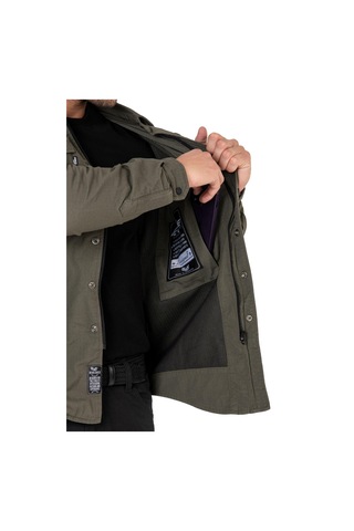 Thebikerjeans Eagle Khaki Korumalı Motosiklet Gömleği Erkek