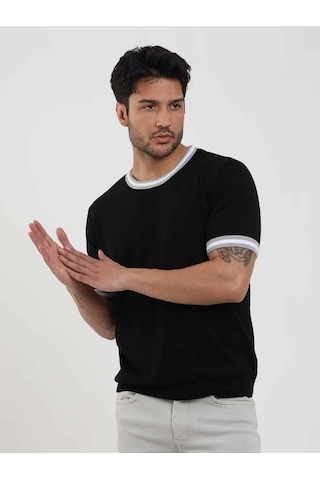 Dufy Siyah Erkek Slim Fit Düz O Yaka Kazak - 104656-siyah Siyah