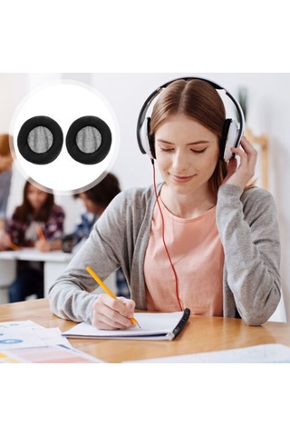 Reedark "80mm Yumuşak Köpük Kulak Yastığı - Hdj500, H800, Mdr-v55ws İçin Rahat Ve Ses Kalitesini Artıran Yedek Parça" Siyah