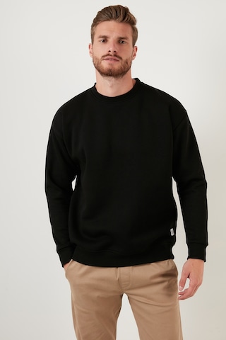 Buratti Regular Fit Bisiklet Yaka Pamuklu Içi Tüylü Yumuşak Şardonlu Erkek Sweat 5905255 Siyah