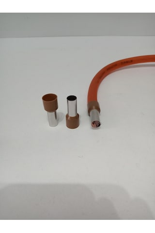 4GA Yalıtımlı Amfi Kablosu Ucu - 25 mm İzoleli Kablo Ucu 2 Adet
