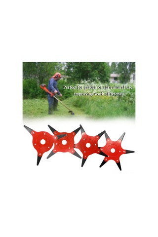 Vkemall Çim Biçme Makinesi Uç Parçası - 180 Derece Serbest Dönebilen, Çift Yüzeyli Bıçaklı, 6 Dişli Bahçe Bakımı Aksesuarı Mangan Çelik