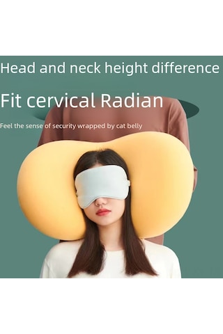 Shineyee Yumuşak Hafıza Köpük Kedi Karın Yastığı - Boyun Desteği, Uyku Kalitesini Artırır, Pembe 35x55cm, 650g Toplu Satış Pembe