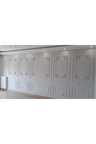 Decomarket Dekoratif Boyanabilir Duvar Çıtası Köşe Motifi Beyaz Model:xa277